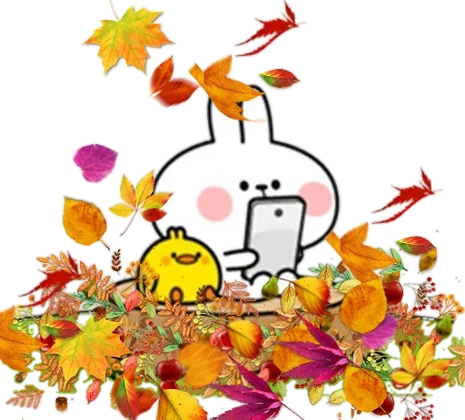 Autumn Rabbit Friends Telegram Sticker #2 - Autumn Rabbit Friends #2