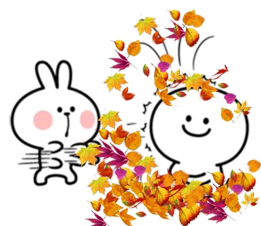 Autumn Rabbit Friends Telegram Sticker #3 - Autumn Rabbit Friends #3