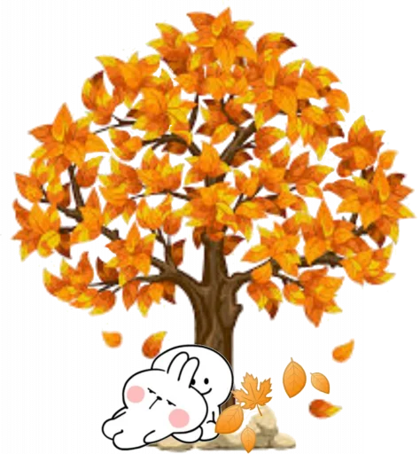 Autumn Rabbit Friends Telegram Sticker #6 - Autumn Rabbit Friends #6