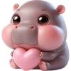 Baby chubby hippo by moi stiki bot Emoji