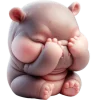 Baby hippo 3 nyasticks by moi stiki bot Emoji Telegram Sticker #7 - Baby hippo 3 nyasticks by moi stiki bot Emoji #7