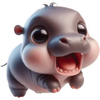 Cute Baby Hippo