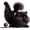 Black Persian Cat Emoji