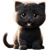 Black Cat Emoji Telegram Sticker #20 - Black Cat Emoji #20