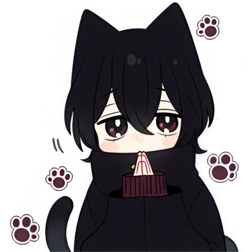 Black Kitten Telegram Sticker #7 - Black Kitten #7