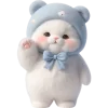 Blue Bear Cat Emoji Telegram Sticker #3 - Blue Bear Cat Emoji #3