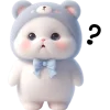 Blue Bear Cat Emoji Telegram Sticker #4 - Blue Bear Cat Emoji #4