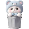 Blue Bear Cat Emoji Telegram Sticker #6 - Blue Bear Cat Emoji #6