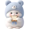 Blue Bear Cat Emoji Telegram Sticker #7 - Blue Bear Cat Emoji #7