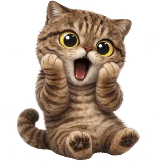 Surprised Brown Cat