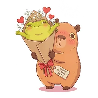 Capybara and Frog