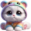 Cat Bear Rainbow Emoji Telegram Sticker #7 - Cat Bear Rainbow Emoji #7