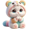 Cat Bear Rainbow Emoji Telegram Sticker #15 - Cat Bear Rainbow Emoji #15