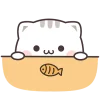 Cute Neko Cat Chan Emoji Telegram Sticker #4 - Cute Neko Cat Chan Emoji #4