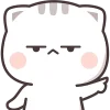 Cute Neko Cat Chan Emoji Telegram Sticker #23 - Cute Neko Cat Chan Emoji #23