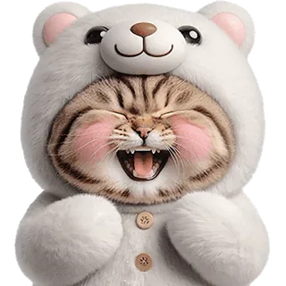 Cat in Bear Costume