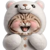 Cat White Bear Emoji