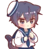 Cat Matros Emoji Telegram Sticker #11 - Cat Matros Emoji #11