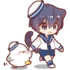 Cat Matros Emoji Telegram Sticker #13 - Cat Matros Emoji #13