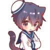 Cat Matros Emoji Telegram Sticker #24 - Cat Matros Emoji #24