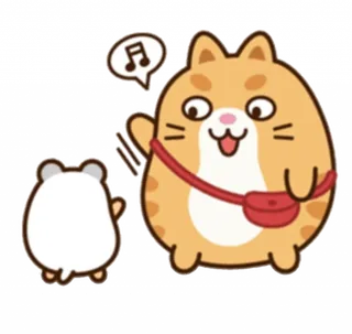 Cat and White Friend