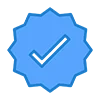 Verified Check Mark Badges Emoji Set Telegram Sticker #7 - Verified Check Mark Badges Emoji Set #7
