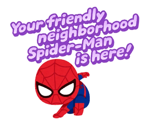 Spiderman Chibi Telegram Sticker #15 - Spiderman Chibi #15