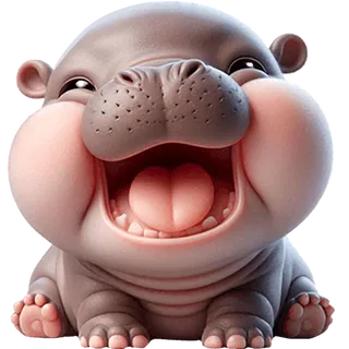 Cute Baby Hippo