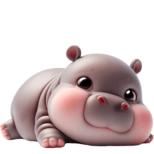 Cute Baby Hippo Telegram Sticker #5 - Cute Baby Hippo #5