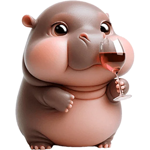 Cute Baby Hippo Telegram Sticker #10 - Cute Baby Hippo #10