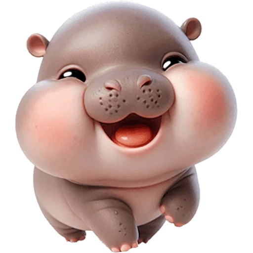 Cute Baby Hippo Telegram Sticker #13 - Cute Baby Hippo #13