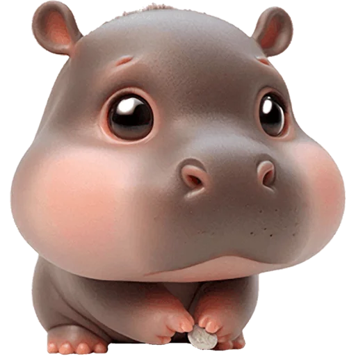 Cute Baby Hippo Telegram Sticker #18 - Cute Baby Hippo #18