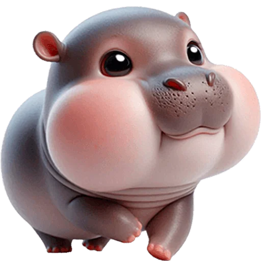 Cute Baby Hippo Telegram Sticker #23 - Cute Baby Hippo #23