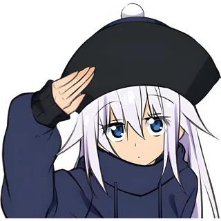 Saluting Anime Girl