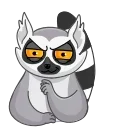 Crazy the Lemur Stickers
