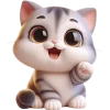 Cute Kitten Emoji Telegram Sticker #11 - Cute Kitten Emoji #11