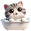 Cute Kitten Emoji Telegram Sticker #14 - Cute Kitten Emoji #14