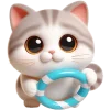 Cute Kitten Emoji Telegram Sticker #18 - Cute Kitten Emoji #18
