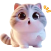 Cute Kitten Emoji Telegram Sticker #21 - Cute Kitten Emoji #21