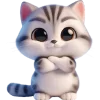 Cute Kitten Emoji Telegram Sticker #22 - Cute Kitten Emoji #22