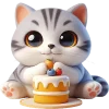 Cute Kitten Emoji Telegram Sticker #23 - Cute Kitten Emoji #23