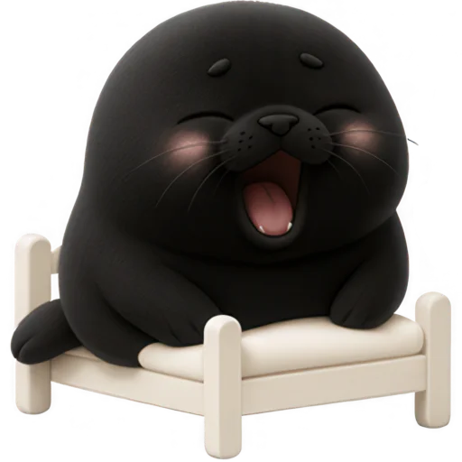Black Baby Seal Telegram Sticker #25 - Black Baby Seal #25