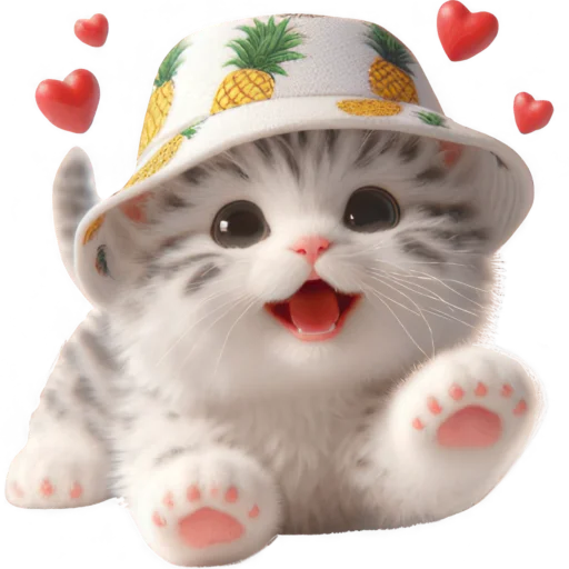 Pineapple Hat Cat