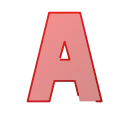 Red Alphabet A