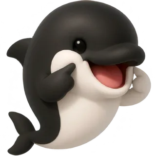 Cute Baby Orca