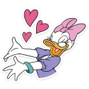 Donald and Daisy Duck Romance Stickers