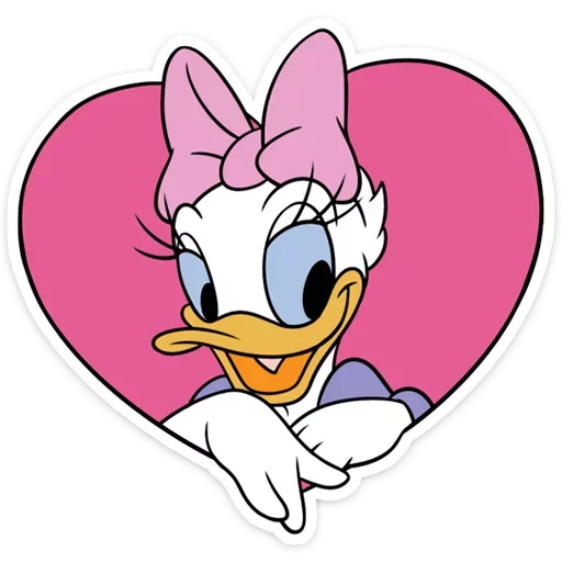 Donald and Daisy Duck Romance Stickers Telegram Sticker #4 - Donald and Daisy Duck Romance Stickers #4