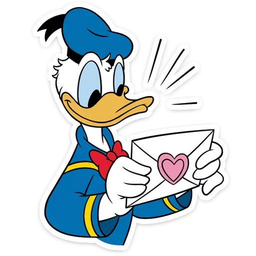 Donald and Daisy Duck Romance Stickers Telegram Sticker #5 - Donald and Daisy Duck Romance Stickers #5