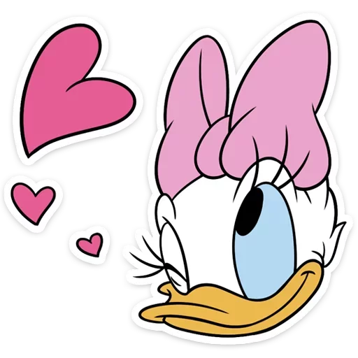 Donald and Daisy Duck Romance Stickers Telegram Sticker #6 - Donald and Daisy Duck Romance Stickers #6