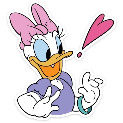 Donald and Daisy Duck Romance Stickers Telegram Sticker #7 - Donald and Daisy Duck Romance Stickers #7
